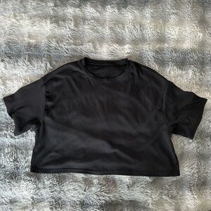 Classic Black Women's Workout Athletic Crop Top